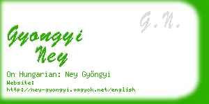 gyongyi ney business card