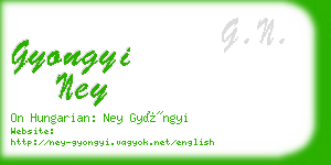 gyongyi ney business card